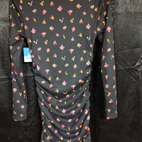 NWT mini ribbed long sleeve floral dress size small brand Abound - Picture 5 of 6